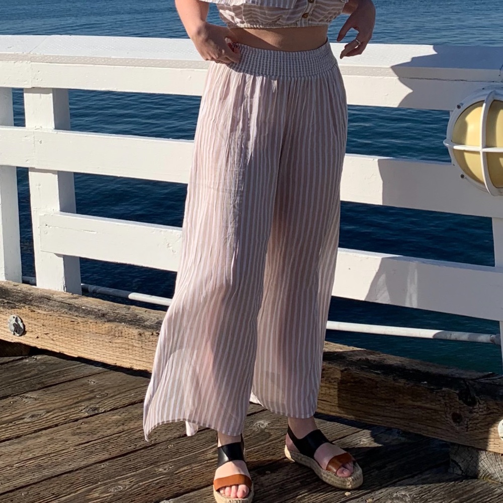 Primark Flowy Striped Beach Pants